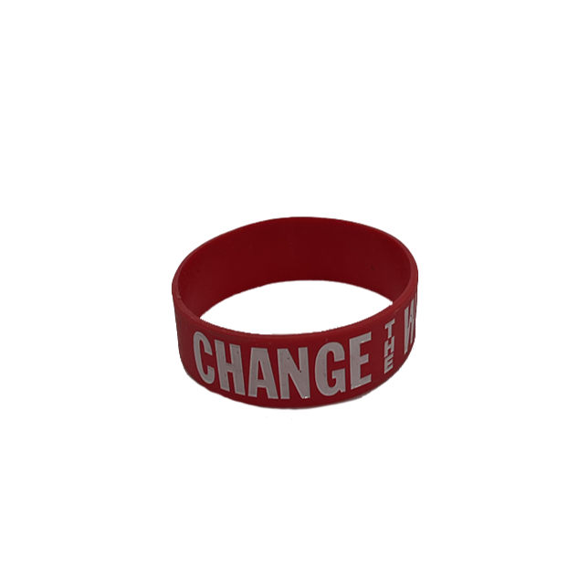 Change The World With Kindness Rubber Bracelet