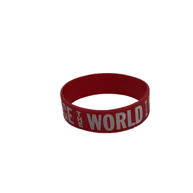 Change The World With Kindness Rubber Bracelet
